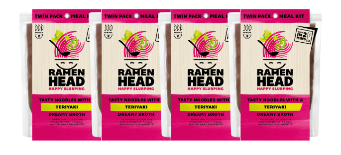  Ramen Head Noodles Kit Teriyaki Flavour X 4